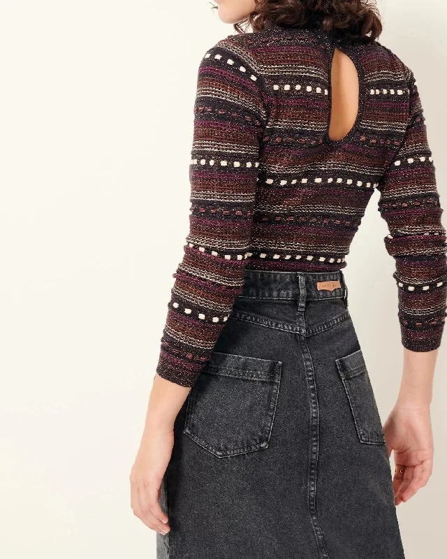 color block women cardigan with bold huesPullover Kallyo Night-Train