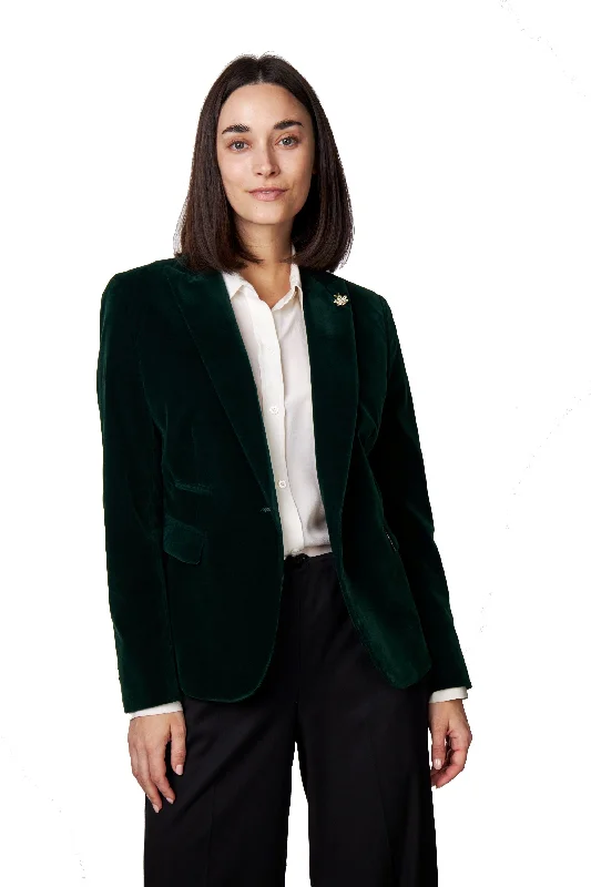 Women's Tailored Stretch Blazers in Navy Blue for Business MeetingsSTELLA - LADIES GREEN BLAZER Women's Tailored Stretch Blazers in Navy Blue for Business MeetingsSTELLA - LADIES GREEN BLAZER