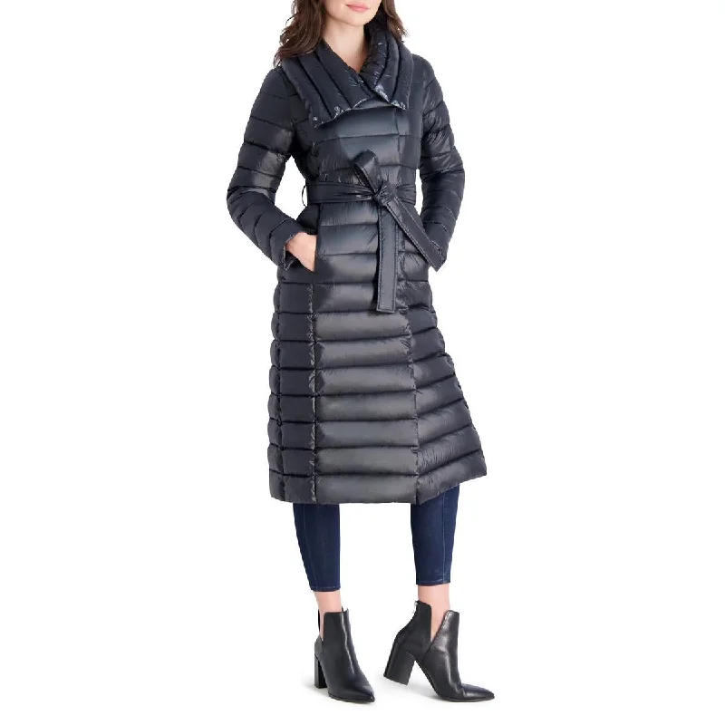 Shearling - lined women's leather coats for ultimate warmth and luxuryVia Spiga Women's Long Quilted Winter Puffer Coat with Belted Waist Shearling - lined women's leather coats for ultimate warmth and luxuryVia Spiga Women's Long Quilted Winter Puffer Coat with Belted Waist