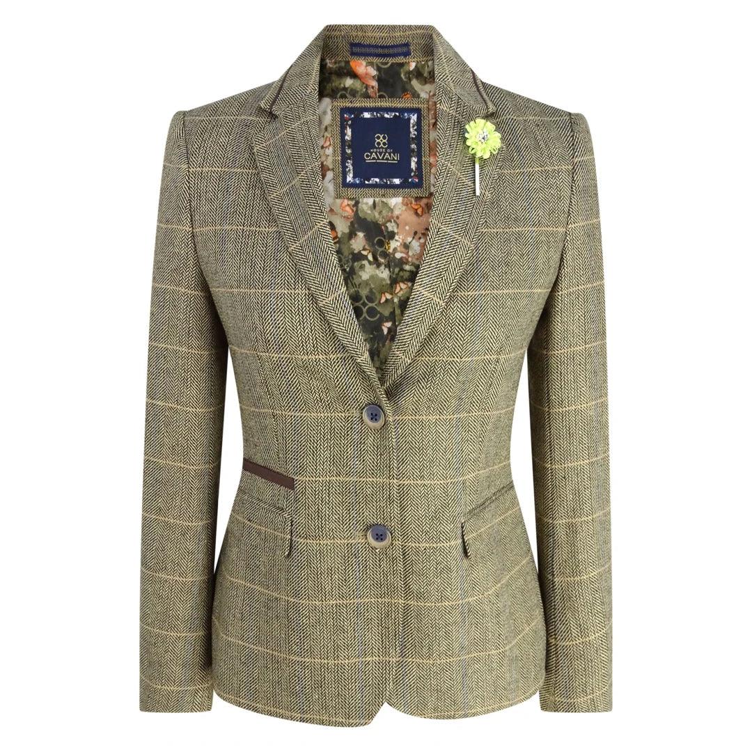 Plus Size Women's Embroidered Blazers in Floral Patterns for a Feminine TouchWomen Classic Tweed Herringbone Check Tan Brown Slim Fit Vintage peaky blinders Plus Size Women's Embroidered Blazers in Floral Patterns for a Feminine TouchWomen Classic Tweed Herringbone Check Tan Brown Slim Fit Vintage peaky blinders