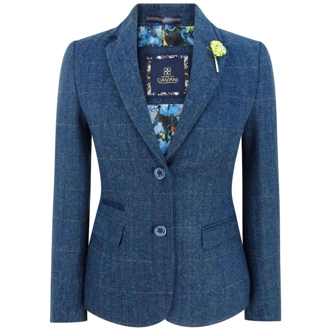 Double - Breasted Women's Leather Blazers in Taupe for an Edgy LookWomen Navy Blue Blazer Tweed Check 1920's Peaky Blinders Tailored Fit Vintage Double - Breasted Women's Leather Blazers in Taupe for an Edgy LookWomen Navy Blue Blazer Tweed Check 1920's Peaky Blinders Tailored Fit Vintage