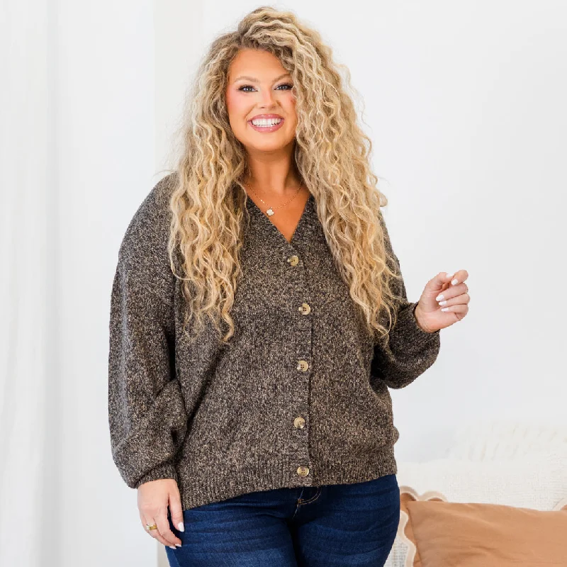 plus size women cardigan for comfortable layeringYour Moment Cardigan, Black