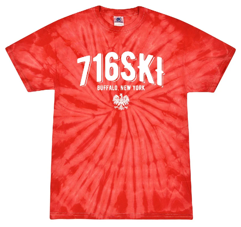 Pocketed Women T Shirt for Added Functionality716SKI Tie Dye - Polish