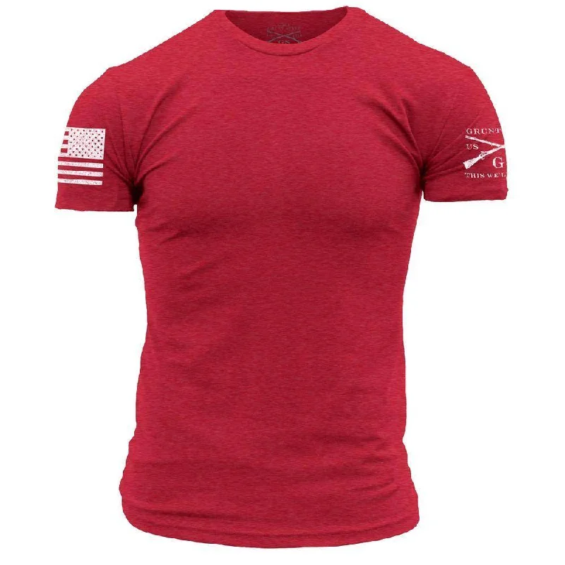 Long Sleeve Women T Shirt for Cooler WeatherBasic Crew T-Shirt - Red