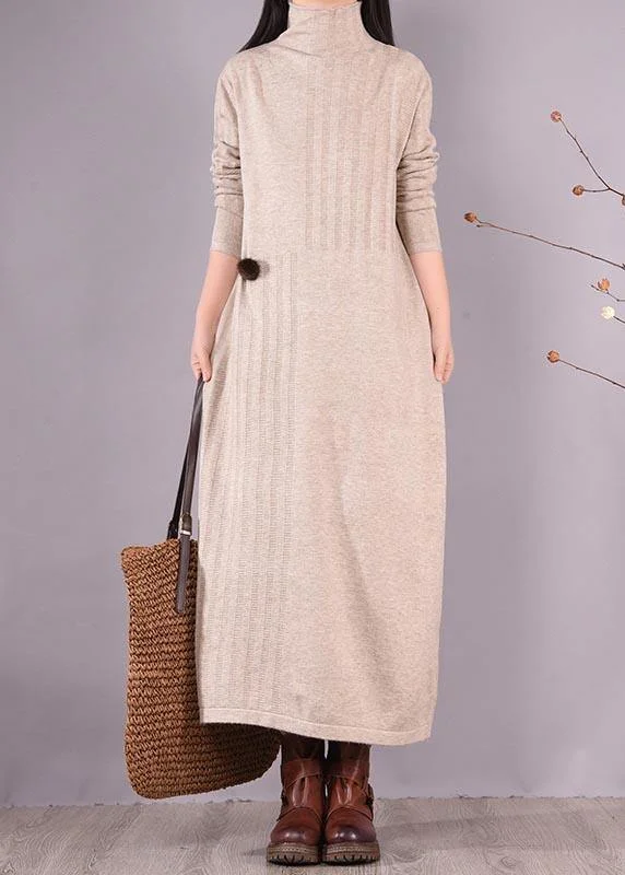 Plus Size Women's Open - Front Cardigan Style Sweater DressesBohemian High Neck Spring Dresses Wardrobes Beige Dress Plus Size Women's Open - Front Cardigan Style Sweater DressesBohemian High Neck Spring Dresses Wardrobes Beige Dress