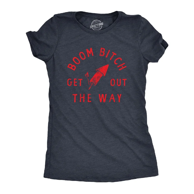 Striped Women T Shirt in a Classic PatternBoom Bitch Get Out The Way Women's T Shirt