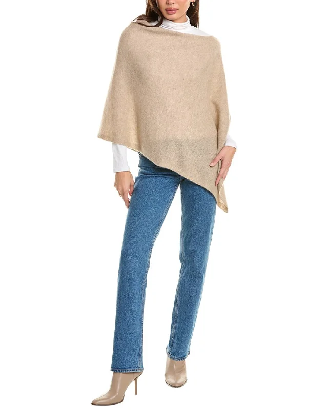 Mock Neck Women's Angora Blend Sweater Dresses in Solid ColorsBrodie Cashmere Classic Mini Cashmere Poncho Mock Neck Women's Angora Blend Sweater Dresses in Solid ColorsBrodie Cashmere Classic Mini Cashmere Poncho