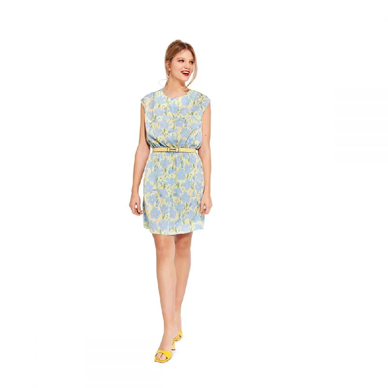 Mock Neck Women's Angora Blend Sweater Dresses in Solid ColorsBurda Dresses 6009
