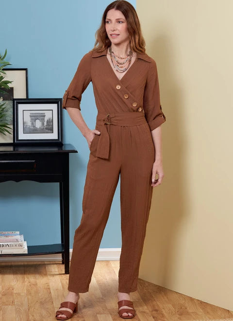 Cowl Neck Women's Cashmere Blend Sweater Dresses for WinterButterick Jumpsuit, Sash and Belt B6881 Cowl Neck Women's Cashmere Blend Sweater Dresses for WinterButterick Jumpsuit, Sash and Belt B6881