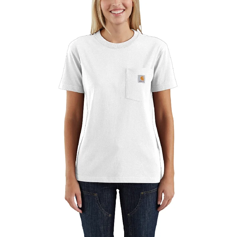 Puff Sleeve Women T Shirt for a Fashion - Forward LookCarhartt Women's Short Sleeve Pocket T-Shirt_White Puff Sleeve Women T Shirt for a Fashion - Forward LookCarhartt Women's Short Sleeve Pocket T-Shirt_White