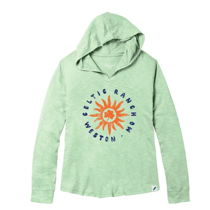 Floral Print Women T Shirt for a Feminine TouchCeltic Ranch Sunkissed Women's Slub Hoodie Floral Print Women T Shirt for a Feminine TouchCeltic Ranch Sunkissed Women's Slub Hoodie