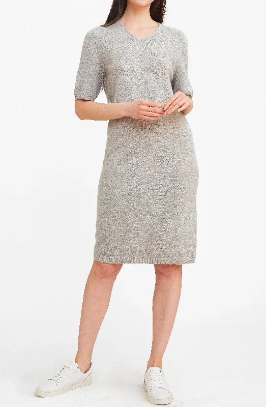 Sleeveless Women's Silk Blend Sweater Dresses for a Sophisticated LookSimply Class Sweater Dress - Grey Sleeveless Women's Silk Blend Sweater Dresses for a Sophisticated LookSimply Class Sweater Dress - Grey