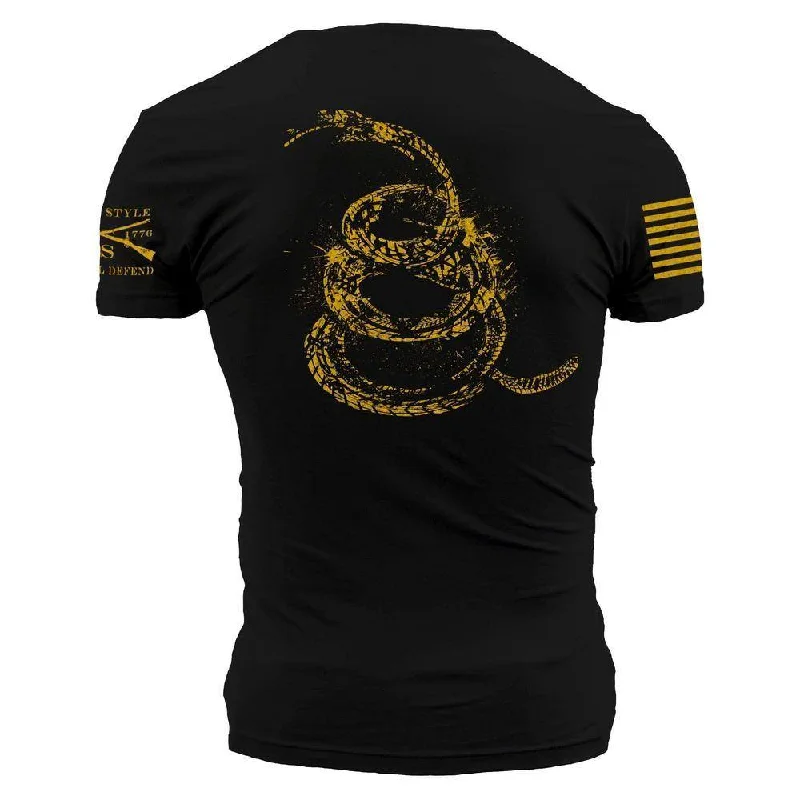 Moisture - Wicking Women T Shirt for Active LifestylesDon't Tread on Me Gadsden Tracks T-Shirt - Black Moisture - Wicking Women T Shirt for Active LifestylesDon't Tread on Me Gadsden Tracks T-Shirt - Black