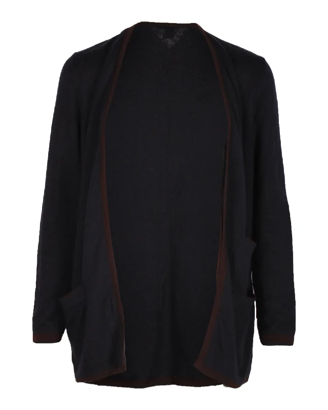 Cowl Neck Women's Cashmere Blend Sweater Dresses for WinterHermès Open-Front Cardigan in Blue Cashmere Cowl Neck Women's Cashmere Blend Sweater Dresses for WinterHermès Open-Front Cardigan in Blue Cashmere
