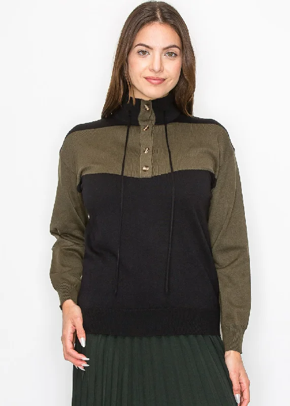 Short Sleeve Women's Cashmere Sweater Dresses in Pastel HuesHigh-Neck Olive Panel Sweater Short Sleeve Women's Cashmere Sweater Dresses in Pastel HuesHigh-Neck Olive Panel Sweater