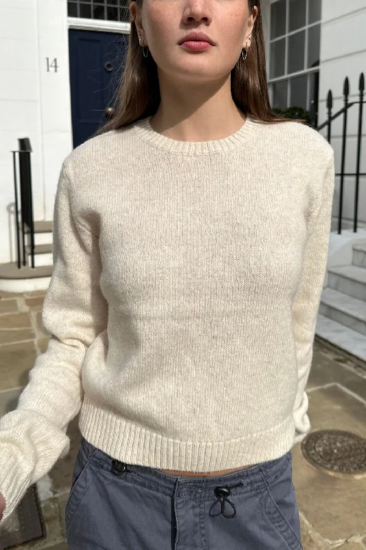 Boat Neck Women's Merino Wool Sweaters in Neutral ShadesJannah Wool Sweater