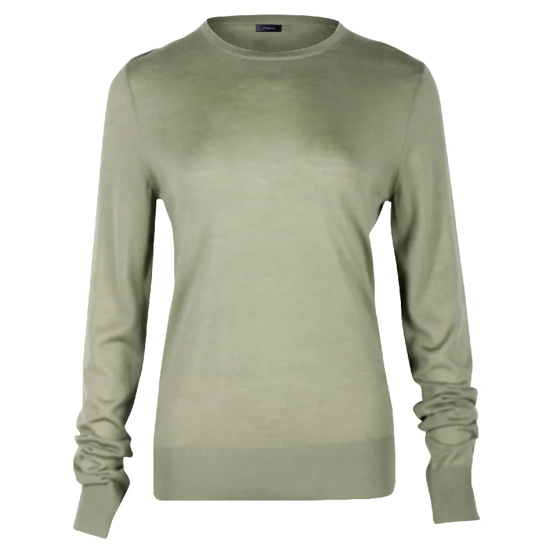 Short Sleeve Women's Cashmere Sweater Dresses in Pastel HuesJoseph Long Sleeve Sweater Top in Green Wool Short Sleeve Women's Cashmere Sweater Dresses in Pastel HuesJoseph Long Sleeve Sweater Top in Green Wool