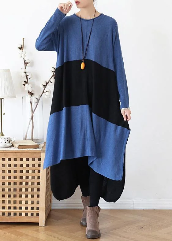 Empire Waist Women's Alpaca Wool Sweater Dresses in Earthy TonesKnitted o neck patchwork Sweater fall weather Quotes blue tunic knitwear Empire Waist Women's Alpaca Wool Sweater Dresses in Earthy TonesKnitted o neck patchwork Sweater fall weather Quotes blue tunic knitwear