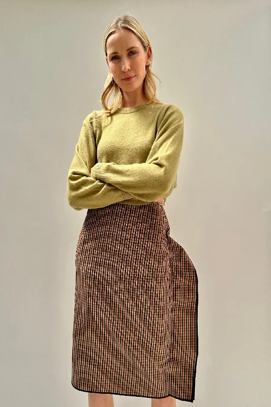 Tie - Front Women's Lambswool Sweaters in Pastel HuesKurt Seaweed
