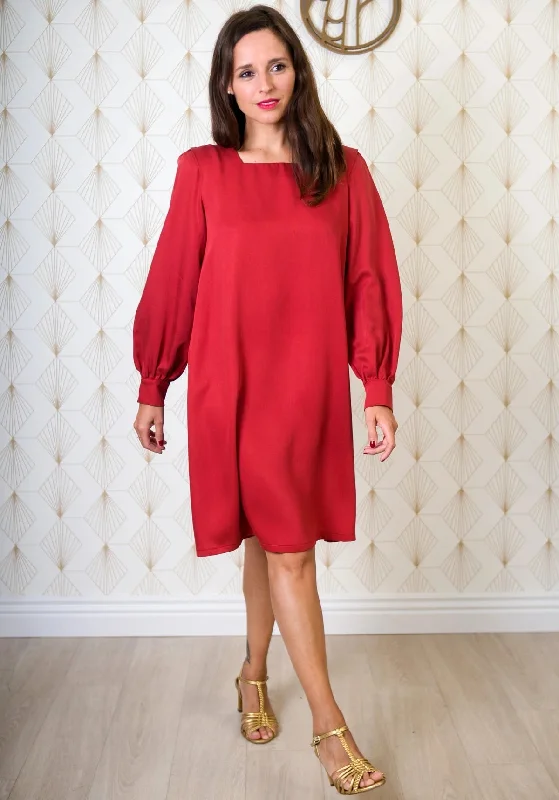 Plus Size Women's Asymmetric Hem Sweater Dresses in Modern DesignsMaison Fauve Lauren Dress and Blouse