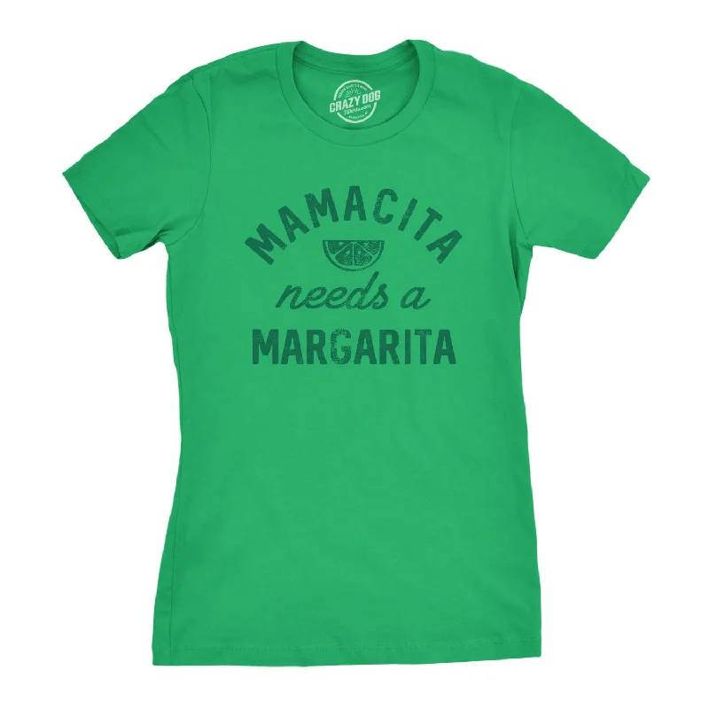 Ringer T Shirt Women with Retro - Inspired StripesMamacita Needs A Margarita Women's T Shirt Ringer T Shirt Women with Retro - Inspired StripesMamacita Needs A Margarita Women's T Shirt