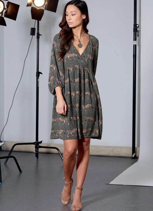 Short Sleeve Women's Cashmere Sweater Dresses in Pastel HuesMcCalls Dresses M7969