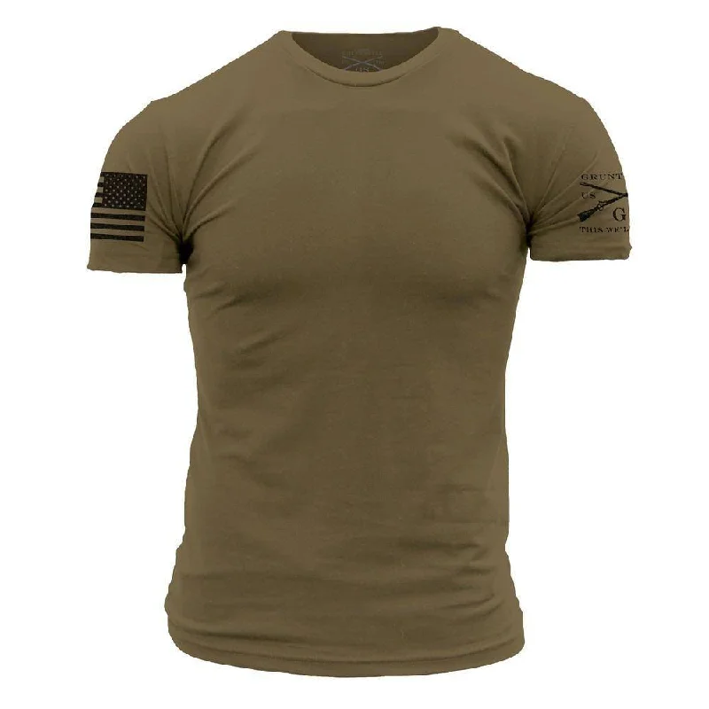 Embroidered Women T Shirt with Intricate DetailsBasic Crew T-Shirt - Military Green