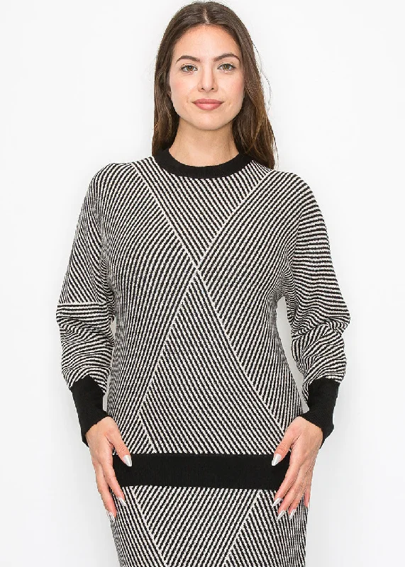 V - Neck Women's Ribbed Sweater Dresses with Belt for a Defined WaistModern Angles Knit Sweater V - Neck Women's Ribbed Sweater Dresses with Belt for a Defined WaistModern Angles Knit Sweater