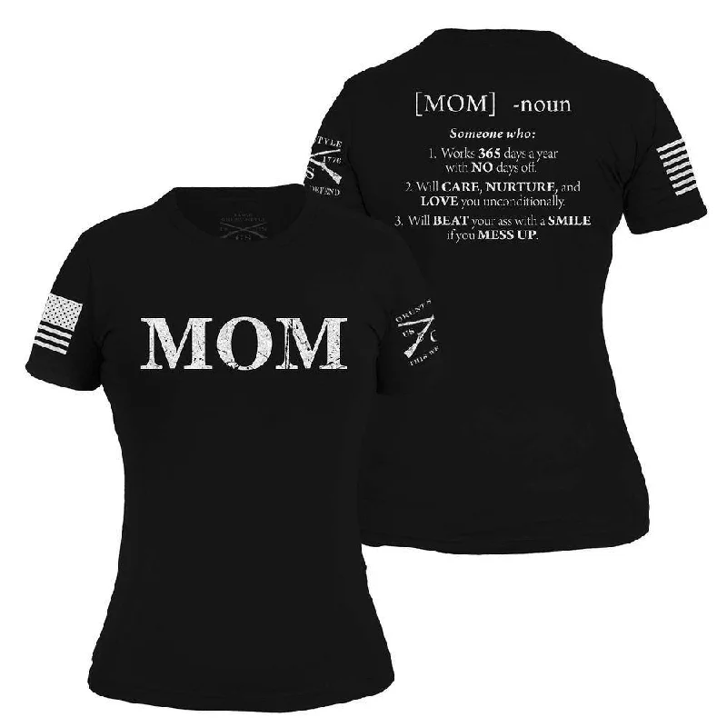 Floral Print Women T Shirt for a Feminine TouchWomen's Mom Defined T-Shirt - Black