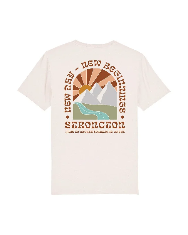 Crew Neck Women T Shirt with a Timeless DesignNew Day Organic T-Shirt - Vintage White Crew Neck Women T Shirt with a Timeless DesignNew Day Organic T-Shirt - Vintage White