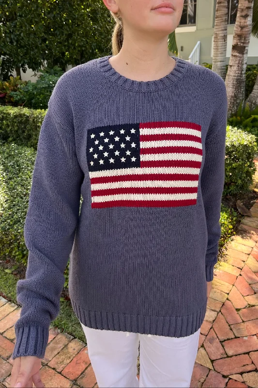 Hooded Women's Fleece - Lined Sweaters for WinterNico American Flag Sweater