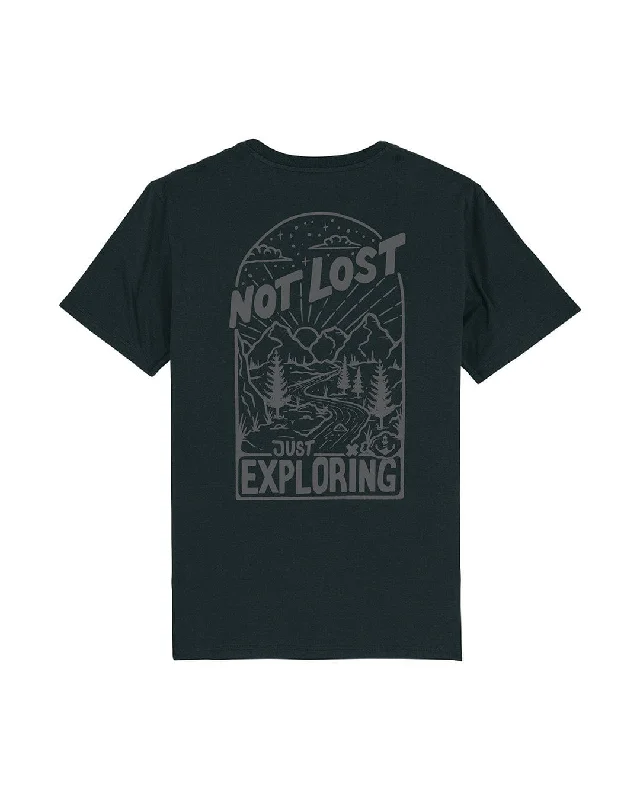 Organic Cotton Women T Shirt for Eco - Conscious WearersNot Lost Organic T-Shirt - Black Organic Cotton Women T Shirt for Eco - Conscious WearersNot Lost Organic T-Shirt - Black