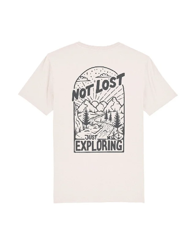 Long Sleeve Women T Shirt for Cooler WeatherNot Lost Organic T-Shirt - Vintage White Long Sleeve Women T Shirt for Cooler WeatherNot Lost Organic T-Shirt - Vintage White