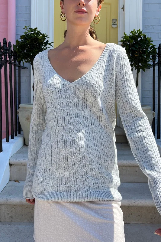 Plus Size Women's Belted Cable Knit SweatersPaulina Sweater