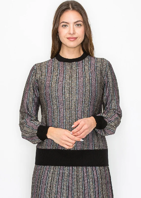 A - Line Women's Merino Wool Sweater Dresses in Classic StylesRadiant Stripe Knit Top A - Line Women's Merino Wool Sweater Dresses in Classic StylesRadiant Stripe Knit Top