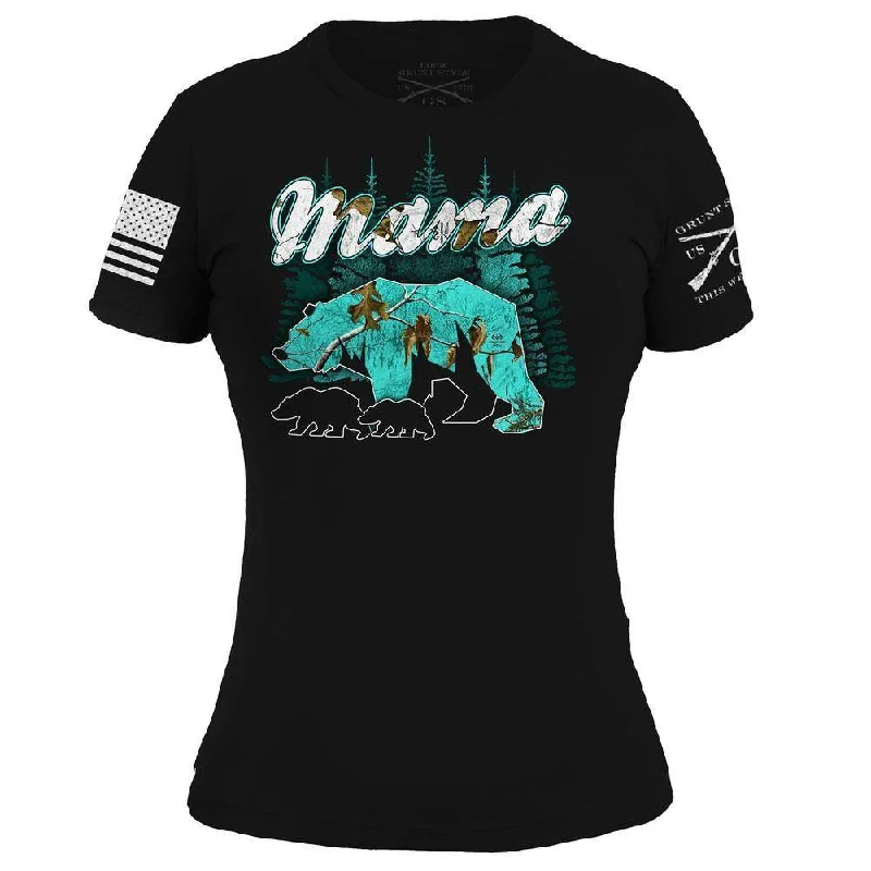 Ringer T Shirt Women with Retro - Inspired StripesWomen's Mama Bear T-Shirt - Realtree Xtra® Sea Glass Ringer T Shirt Women with Retro - Inspired StripesWomen's Mama Bear T-Shirt - Realtree Xtra® Sea Glass