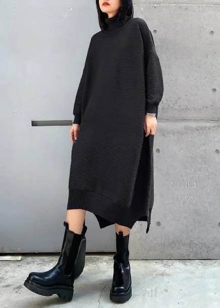 Empire Waist Women's Alpaca Wool Sweater Dresses in Earthy TonesSimple black Sweater outfits Largo high neck low high design Art fall knit dress Empire Waist Women's Alpaca Wool Sweater Dresses in Earthy TonesSimple black Sweater outfits Largo high neck low high design Art fall knit dress