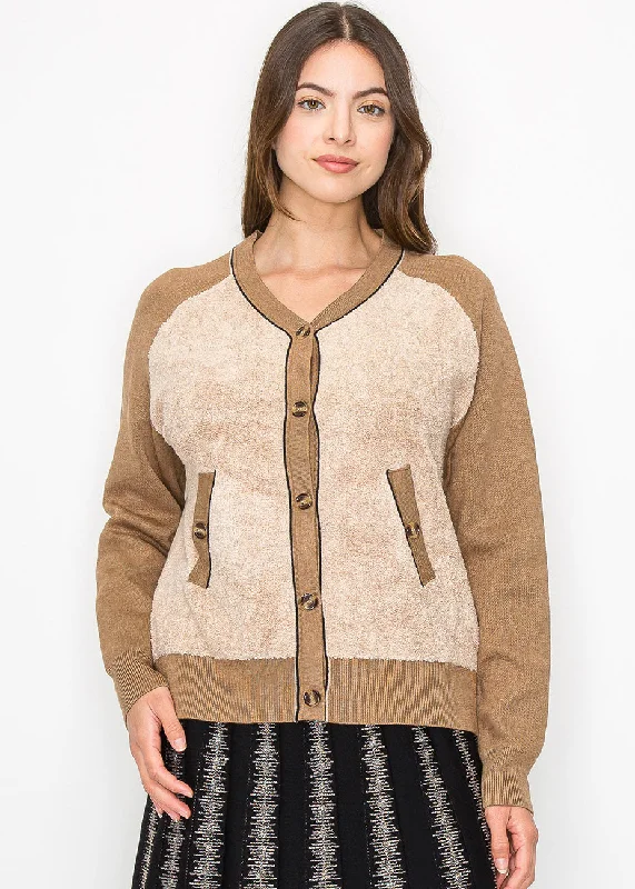 Plus Size Women's Open - Front Cardigan Style Sweater DressesSoft Beige and Camel Knit Cardigan Plus Size Women's Open - Front Cardigan Style Sweater DressesSoft Beige and Camel Knit Cardigan