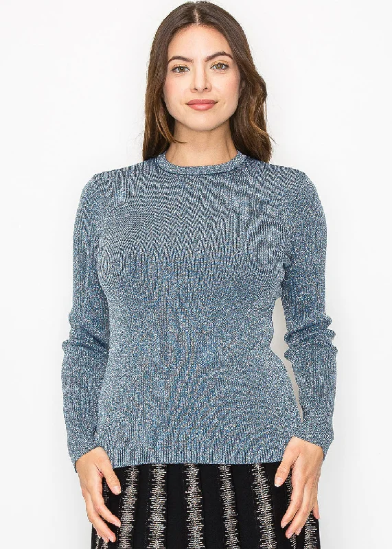 A - Line Women's Merino Wool Sweater Dresses in Classic StylesSubtle Sparkle Blue Sweater A - Line Women's Merino Wool Sweater Dresses in Classic StylesSubtle Sparkle Blue Sweater