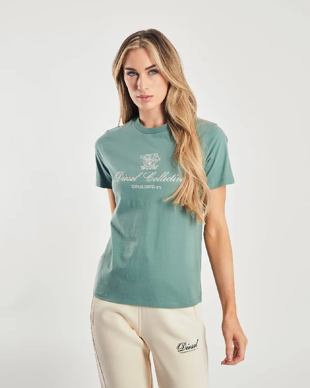 Organic Cotton Women T Shirt for Eco - Conscious WearersRene Tee Green Trail