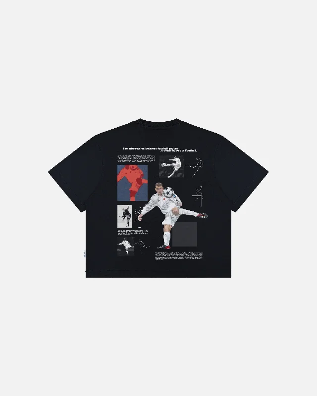 Floral Print Women T Shirt for a Feminine TouchThe Art Of Football Crop Fit Tee