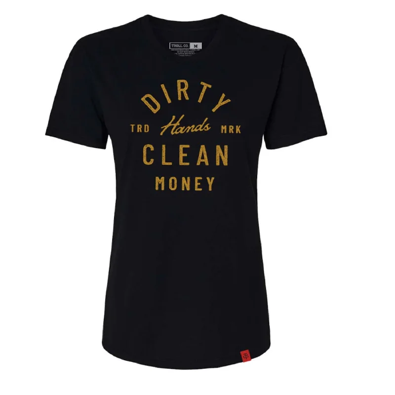 Muscle Women T Shirt for a Sporty and Casual LookTroll Co. Women's Juno "Dirty Hands Clean Money" T-Shirt Muscle Women T Shirt for a Sporty and Casual LookTroll Co. Women's Juno "Dirty Hands Clean Money" T-Shirt
