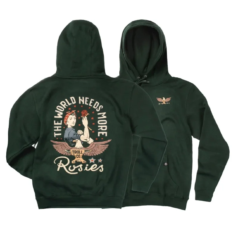 Graphic Print Women T Shirt for a Trendy StatementTroll Co. Women's "The World Needs More Rosies" Hoodie Graphic Print Women T Shirt for a Trendy StatementTroll Co. Women's "The World Needs More Rosies" Hoodie