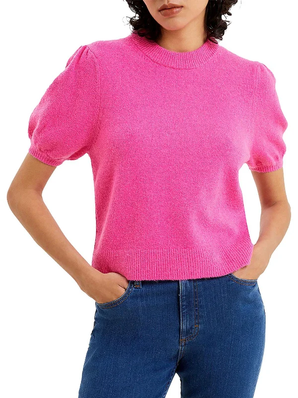 A - Line Women's Merino Wool Sweater Dresses in Classic StylesVhari Womens Crewneck Short Sleeve Pullover Sweater A - Line Women's Merino Wool Sweater Dresses in Classic StylesVhari Womens Crewneck Short Sleeve Pullover Sweater