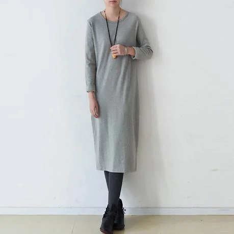 Plus Size Women's Asymmetric Hem Sweater Dresses in Modern Designsvintage gray sweater dress fall fashion o neck spring dresses slim pullover sweater Plus Size Women's Asymmetric Hem Sweater Dresses in Modern Designsvintage gray sweater dress fall fashion o neck spring dresses slim pullover sweater