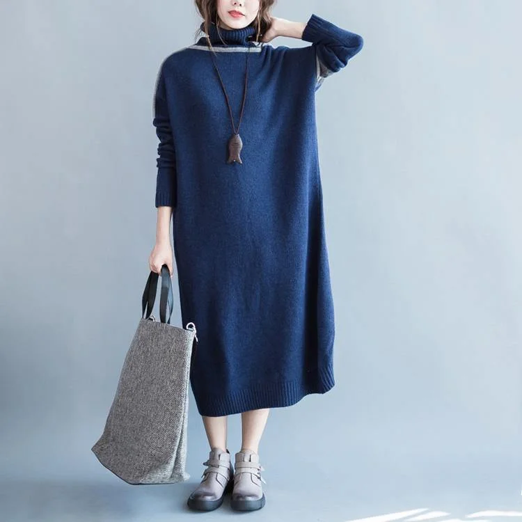 Mini - Length Women's Chunky Knit Sweater Dresses in Bold HuesVintage high neck Sweater dress outfit Street Style navy Hipster knitted tops fall Mini - Length Women's Chunky Knit Sweater Dresses in Bold HuesVintage high neck Sweater dress outfit Street Style navy Hipster knitted tops fall