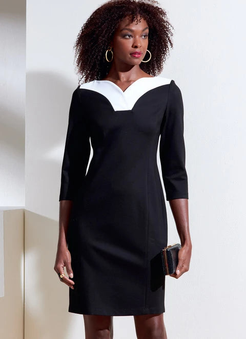 Longline Women's Mohair Sweater Dresses in a Loose FitVogue Dress V1858