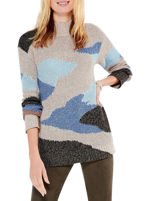 Bell - Sleeve Women's Mohair - Wool Blend SweatersWinter Waves Womens Mock Neck Shirt Tunic Sweater Bell - Sleeve Women's Mohair - Wool Blend SweatersWinter Waves Womens Mock Neck Shirt Tunic Sweater