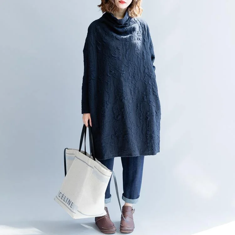 Plus Size Women's Asymmetric Hem Sweater Dresses in Modern Designswomen navy sweater dresses fall fashion high neck pullover Elegant patchwork winter dress Plus Size Women's Asymmetric Hem Sweater Dresses in Modern Designswomen navy sweater dresses fall fashion high neck pullover Elegant patchwork winter dress