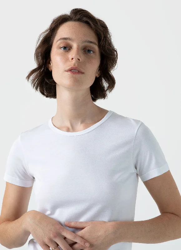 Sequined Women T Shirt for a Sparkly Night OutWomen's Classic T-shirt in White